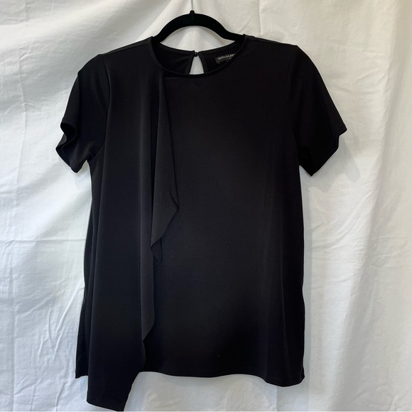 Banana Republic Black Slinky Shirt with Fun Detail Size Small - Picture 5 of 11